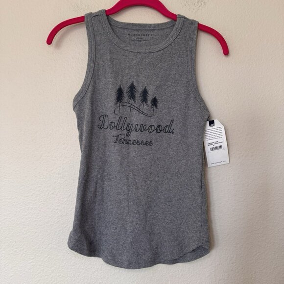 Dollywood Tennessee Ribbed Tank Top Womens Size Small Grey New - Picture 1 of 8